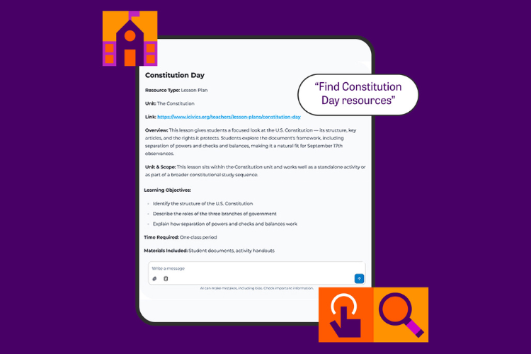 Lesson planning with ASK iCivics